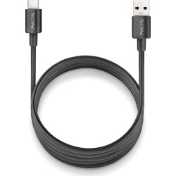 Cable NGS USB-A/M a USB-C/M 1m Negro (ZYRO-ACBLACK)