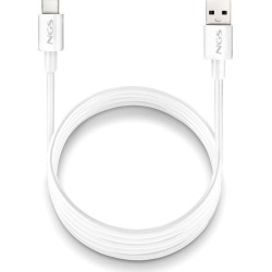 Cable NGS USB-A/M a USB-C/M 1m Blanco (ZYRO-ACWHITE)