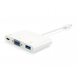 ADAPTADOR USB TIPO C A VGA /USB3.0 /USB-C EQ133462