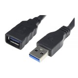 CABLE USB 3.0 ALARGADOR MACHO-HEMBRA DE 1 METROS 10.01.0901-BK