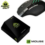 RATON KEEP OUT X8 6000 DPI LASER X8MOUSEKEEP